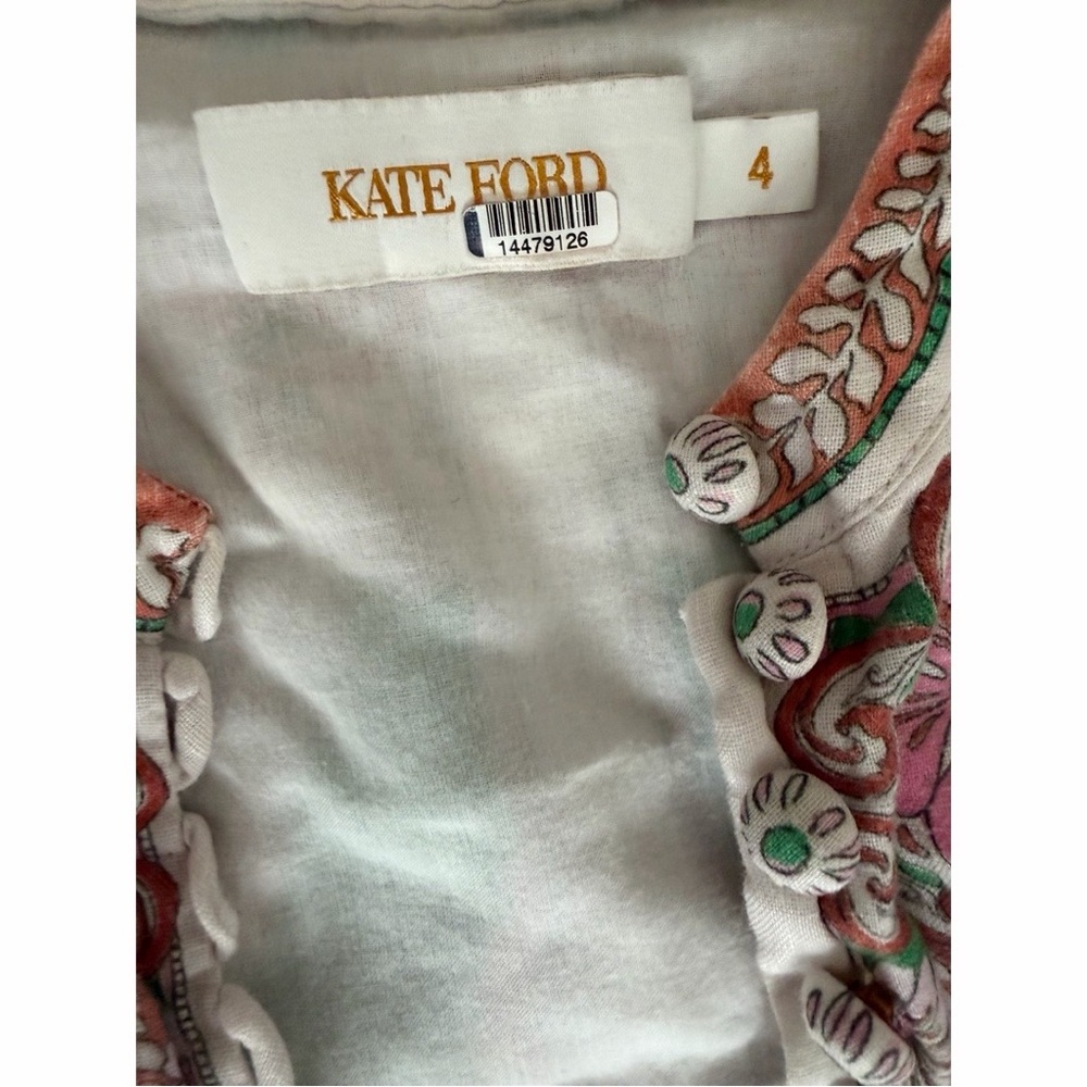 Kate Ford Mantilla Mini Dress in Pink Size 4 (US 12) - Picture 6 of 7